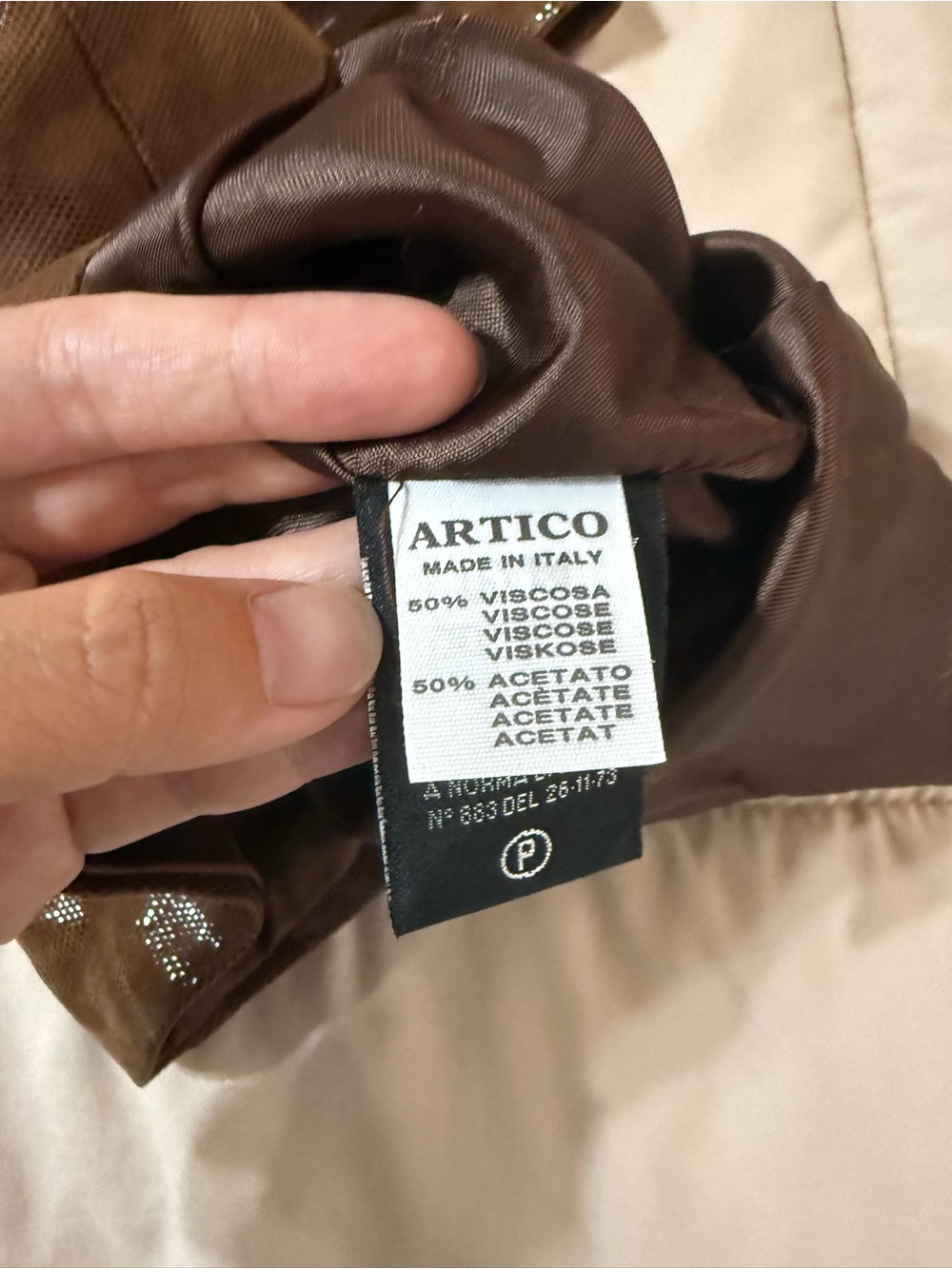 Artico brown leather button down vest - Picture 7 of 9
